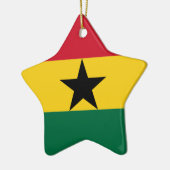 Flagge Ghanas Keramik Ornament (Links)