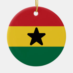 Flagge Ghanas Keramik Ornament