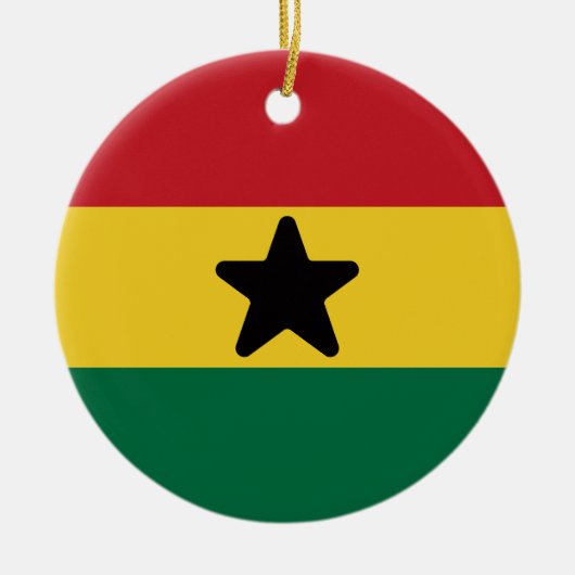 Flagge Ghanas Keramik Ornament (Vorne)