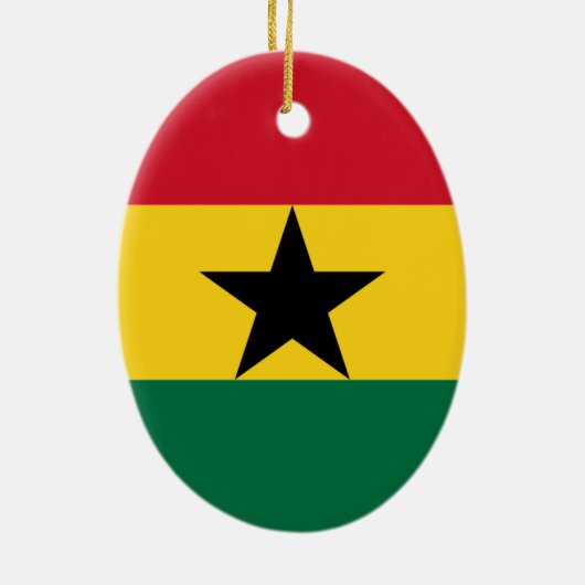 Flagge Ghanas Keramikornament (Hinten)
