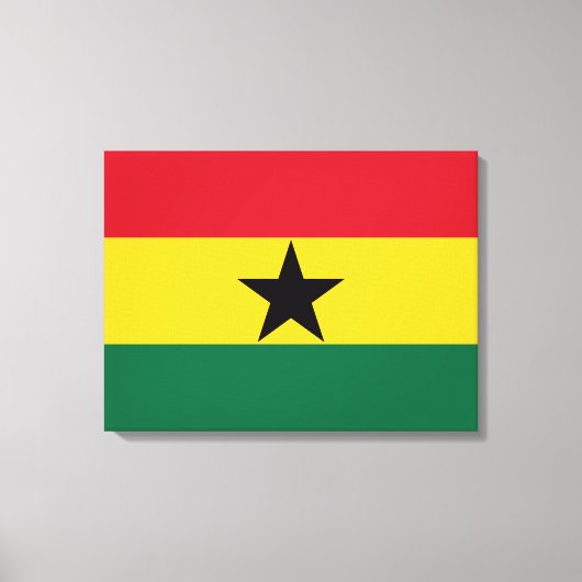 Flagge Ghanas Leinwanddruck (Vorderseite)