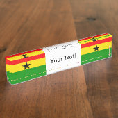 Flagge Ghanas Namensplakette (Seite)
