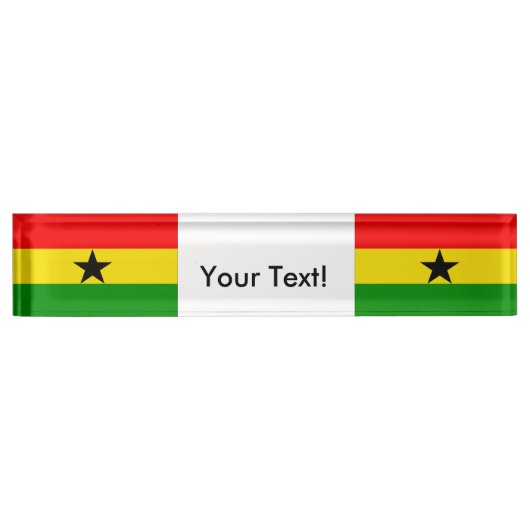 Flagge Ghanas Namensplakette (Vorderseite)