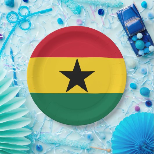 Flagge Ghanas Pappteller (Party)