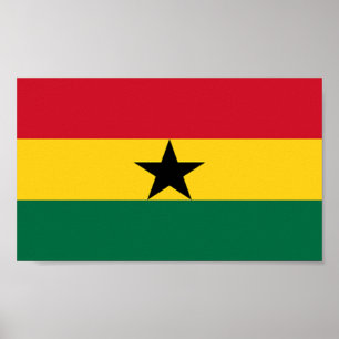 Flagge Ghanas Poster