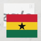 Flagge Ghanas Postkarte (Vorne/Hinten)