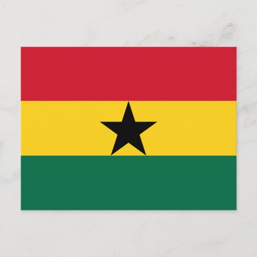 Flagge Ghanas Postkarte (Vorderseite)