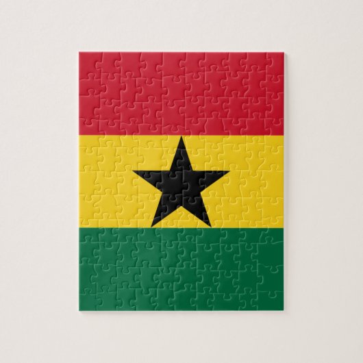 Flagge Ghanas Puzzle (Vertikal)