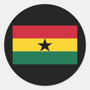 Flagge Ghanas Runder Aufkleber