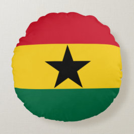 Flagge Ghanas Rundes Kissen