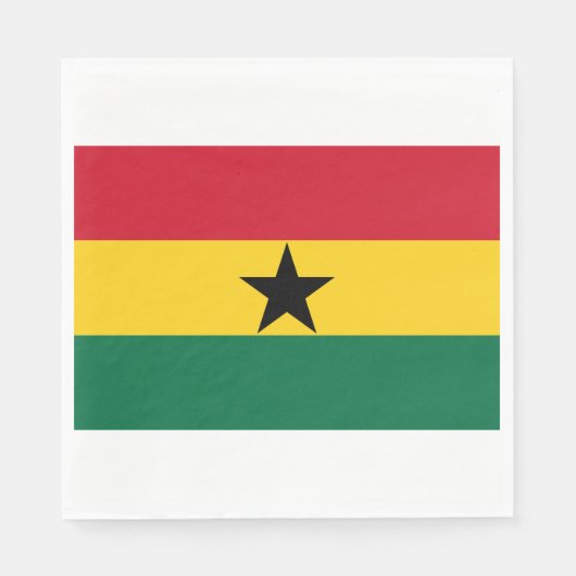 Flagge Ghanas Serviette (Vorderseite)