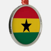 Flagge Ghanas Silbernes Ornament (Rechts)