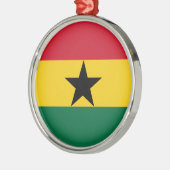 Flagge Ghanas Silbernes Ornament (Links)