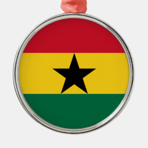 Flagge Ghanas Silbernes Ornament