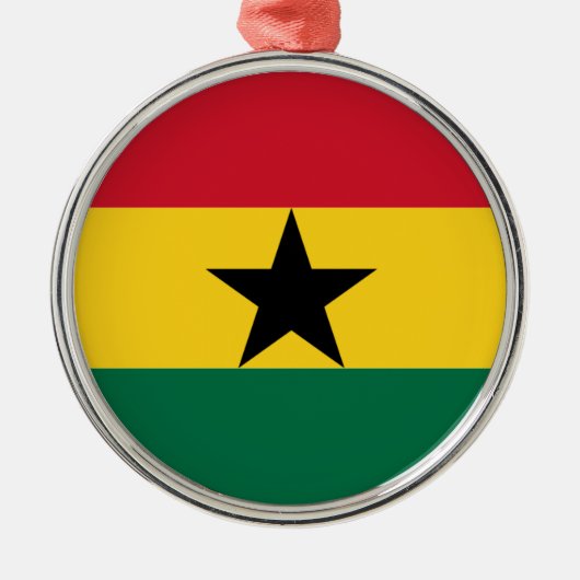 Flagge Ghanas Silbernes Ornament (Vorne)