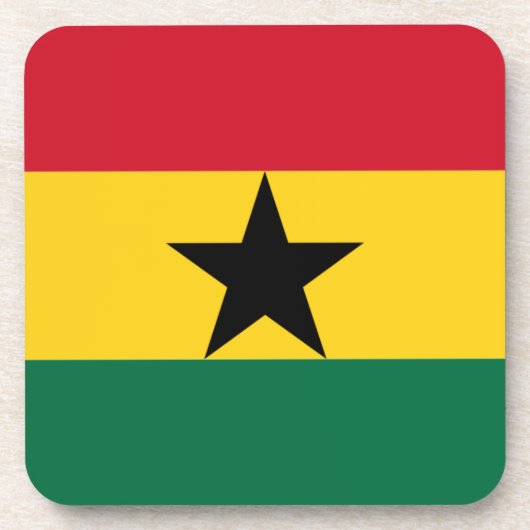 Flagge Ghanas Untersetzer (Vorderseite)
