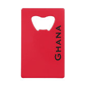 Flagge Ghanas (Westafrika) Geldbeutel Flaschenöffner (Rückseite)