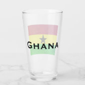 Flagge Ghanas (Westafrika) Glas (Rückseite)