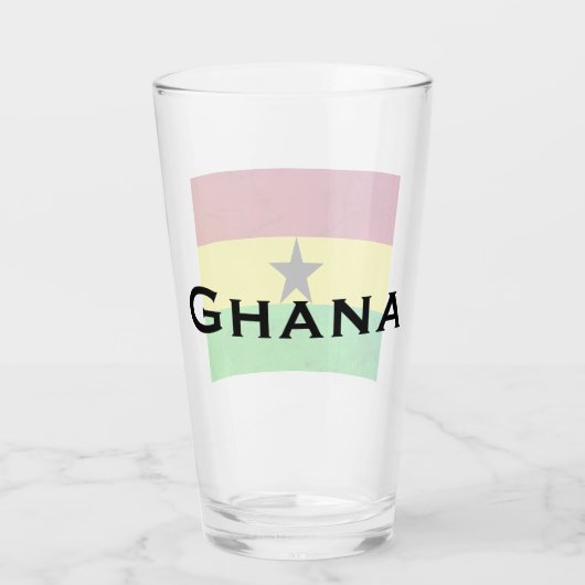 Flagge Ghanas (Westafrika) Glas (Rückseite)