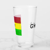 Flagge Ghanas (Westafrika) Glas (Links)