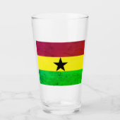 Flagge Ghanas (Westafrika) Glas (Vorderseite)