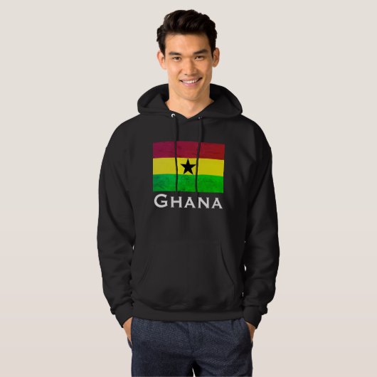 Flagge Ghanas (Westafrika) Hoodie (Vorne ganz)