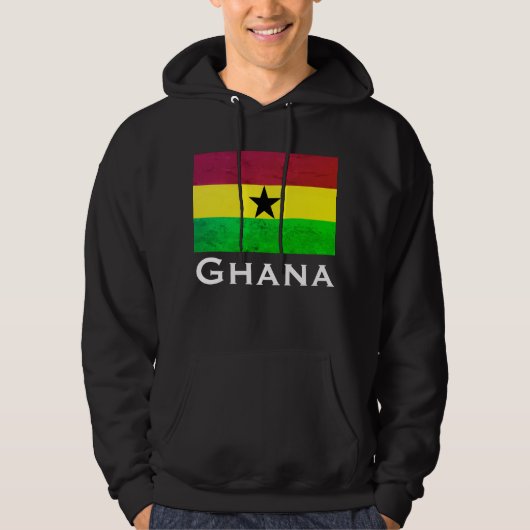 Flagge Ghanas (Westafrika) Hoodie (Vorderseite)