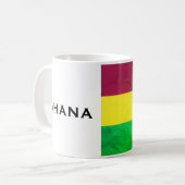 Flagge Ghanas (Westafrika) Kaffeetasse (Vorderseite Links)