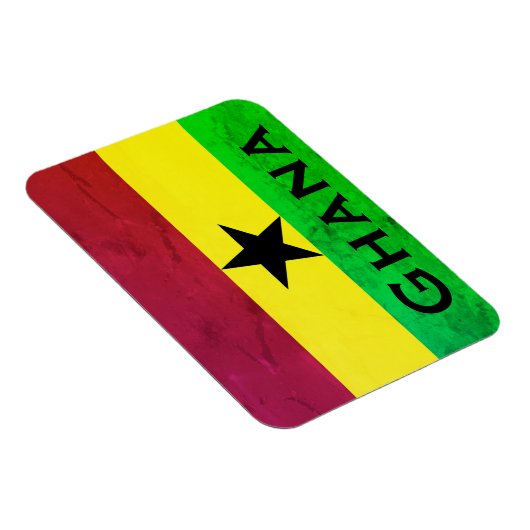 Flagge Ghanas (Westafrika) Magnet (Rechte Seite)