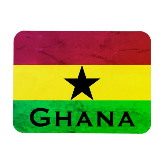Flagge Ghanas (Westafrika) Magnet (Horizontal)