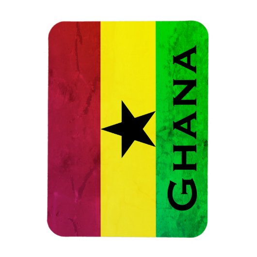 Flagge Ghanas (Westafrika) Magnet (Vertikal)
