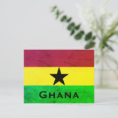 Flagge Ghanas (Westafrika) Postkarte (Stehend Vorderseite)