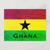 Flagge Ghanas (Westafrika) Postkarte (Vorderseite)
