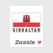Flagge Gibraltars Aufkleber (Blatt)