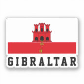 Flagge Gibraltars Aufkleber (Vorderseite)