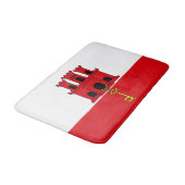 Flagge Gibraltars Badematte (Schrägansicht)