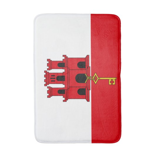 Flagge Gibraltars Badematte (Vorderseite Vertikal)