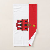 Flagge Gibraltars Badhandtuch Set (Handtuch)