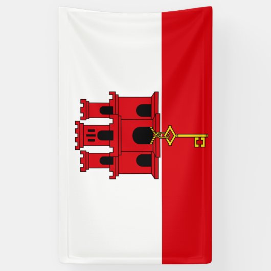 Flagge Gibraltars Banner (Vertikal)
