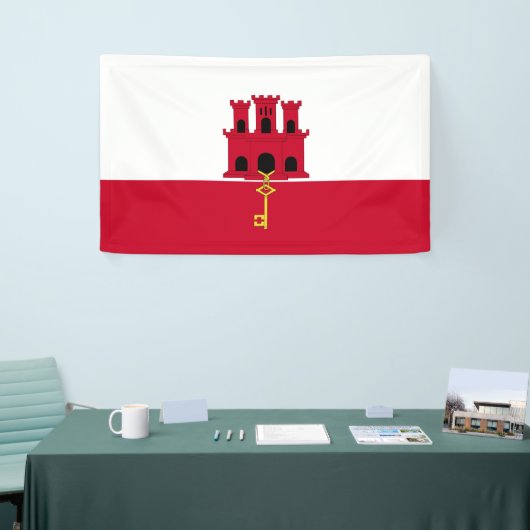 Flagge Gibraltars Banner (Messeveranstaltung)