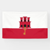 Flagge Gibraltars Banner (Horizontal)