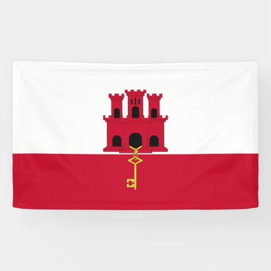 Flagge Gibraltars Banner (Horizontal)