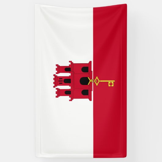Flagge Gibraltars Banner (Vertikal)