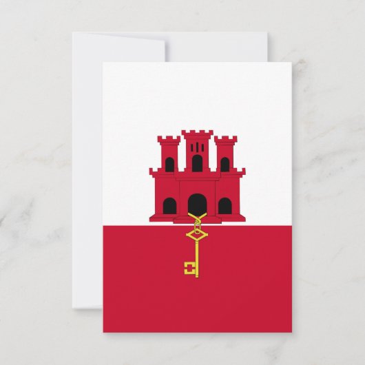 Flagge Gibraltars Dankeskarte (Vorderseite)
