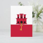 Flagge Gibraltars Dankeskarte (Stehend Vorderseite)
