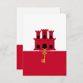 Flagge Gibraltars Dankeskarte (Vorne/Hinten)