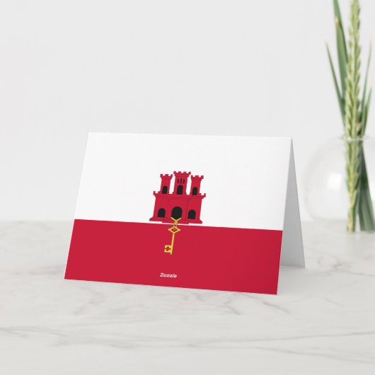 Flagge Gibraltars Dankeskarte (Rückseite)