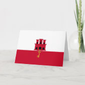 Flagge Gibraltars Dankeskarte (Vorderseite)