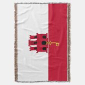 Flagge Gibraltars Decke (Vorderseite Vertikal)