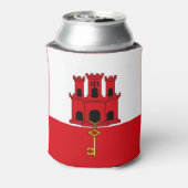 Flagge Gibraltars Dosenkühler (Kanne Rückseite)